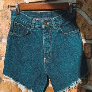 Vintage Calvin Klein Jeans Dark Blue Frayed Hem Shorts